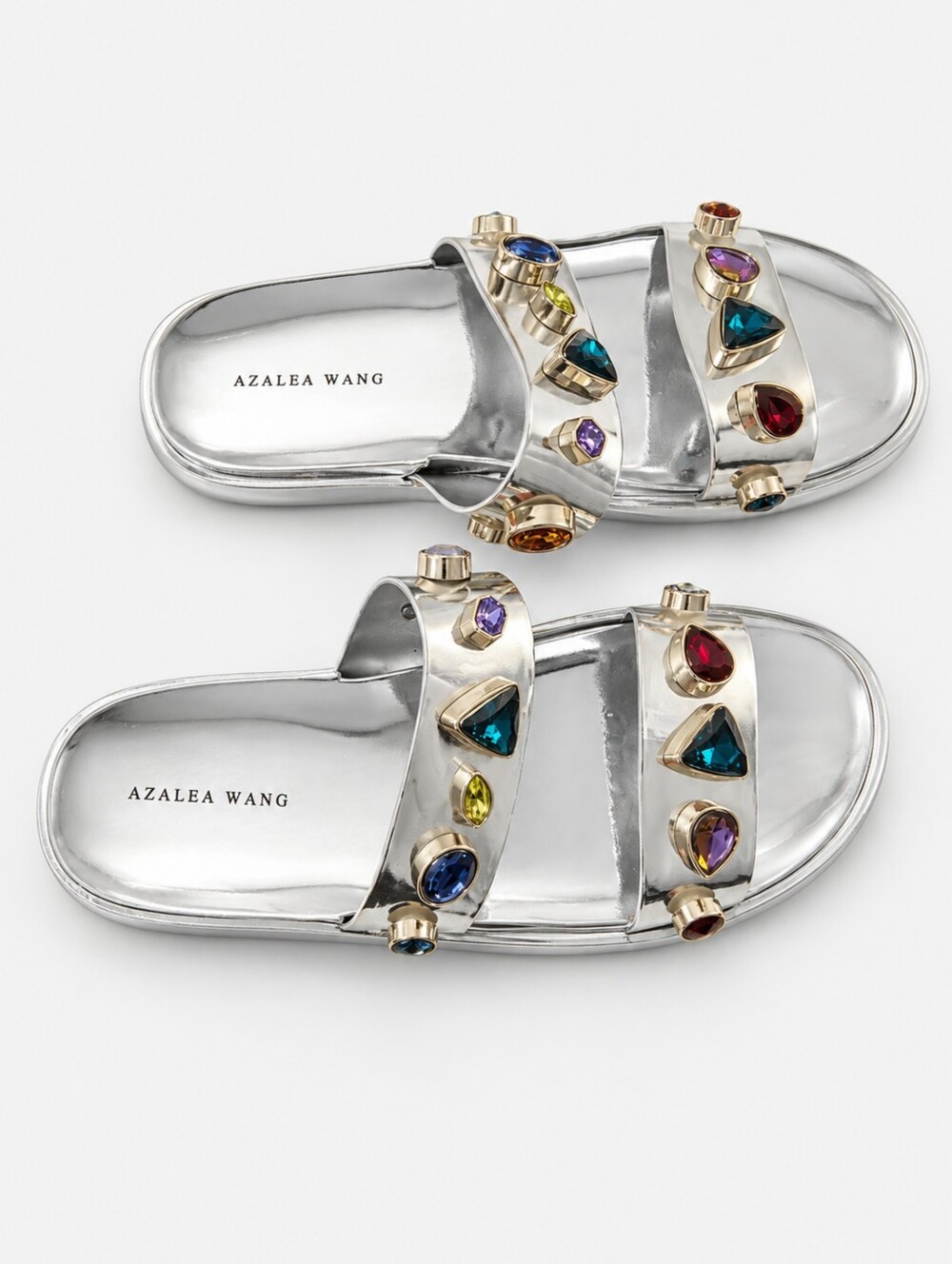 AZALEA WANG | Treasure Hunt Gem Sandal In Silver